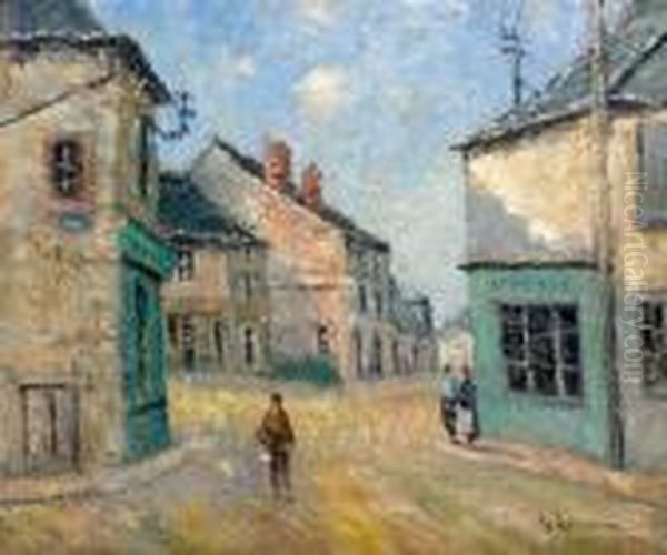 Rue De Village Oil Painting by Gustave Loiseau