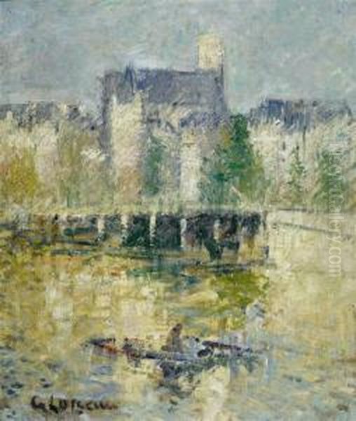 Le Pont De Moret Sur Loing Oil Painting by Gustave Loiseau