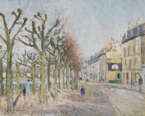 Quai Le Long De La Riviere, Village, Soleil Oil Painting by Gustave Loiseau