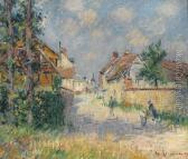 Rue A Saint-cyr-du-vaudreuil Oil Painting by Gustave Loiseau