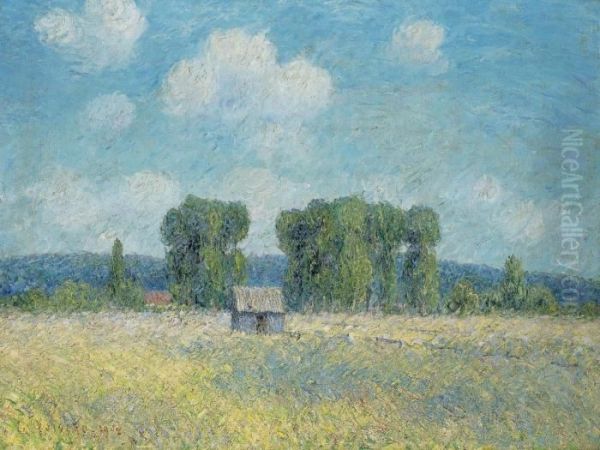 Les Pres A Saint-cyr-du-vaudreuil Oil Painting by Gustave Loiseau