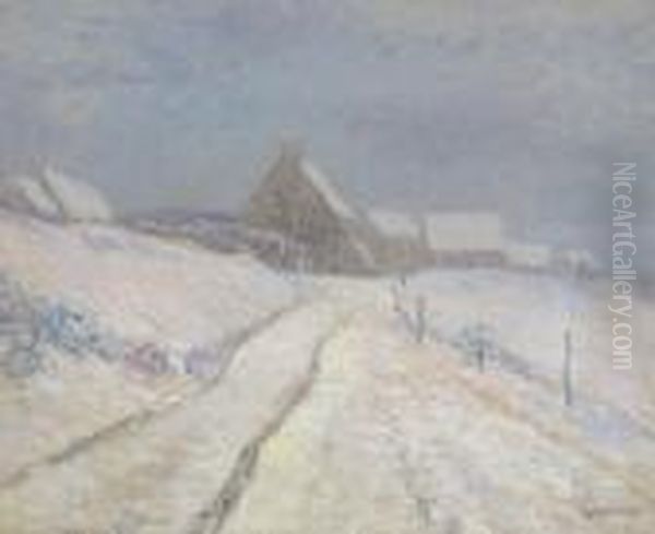 Paysage Sous La Neige Oil Painting by Gustave Loiseau