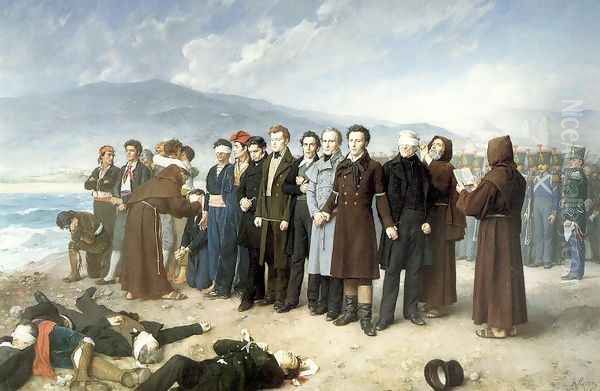 The Execution of Torrijos and his Companions 1886-88 Oil Painting by Antonio Gisbert Perez