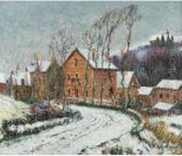 La Neige A Puys Pres De Dieppe Oil Painting by Gustave Loiseau