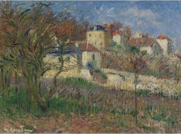 Les Coteaux De L'ermitage, Pontoise Oil Painting by Gustave Loiseau