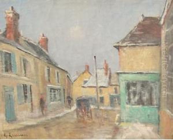 Avec Charrette Oil Painting by Gustave Loiseau