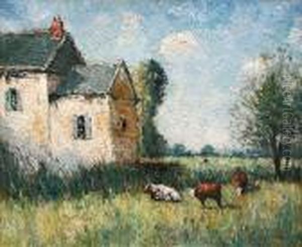 La Ferme Oil Painting by Gustave Loiseau