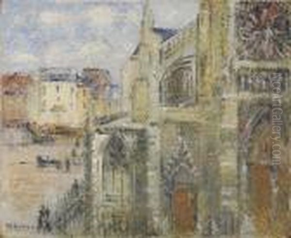 L'eglise Saint Jacques, Dieppe Oil Painting by Gustave Loiseau