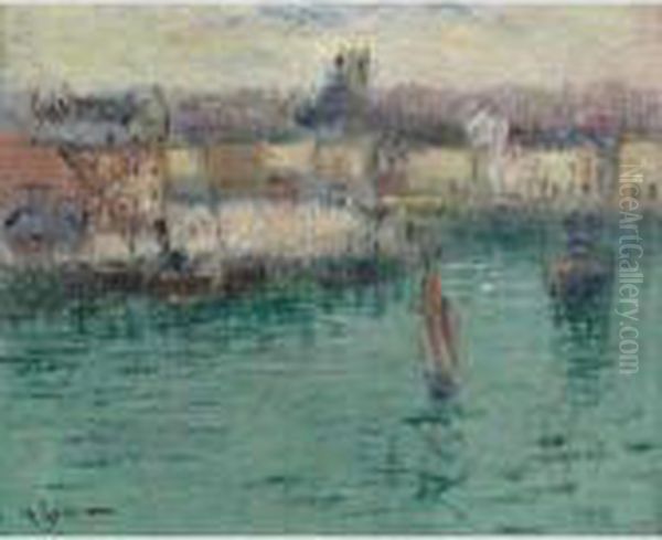 Dieppe, L'avant Port Oil Painting by Gustave Loiseau