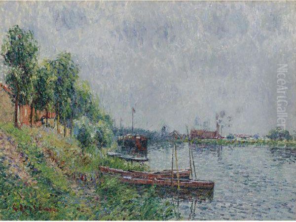 Bord De Riviere, Oise Oil Painting by Gustave Loiseau