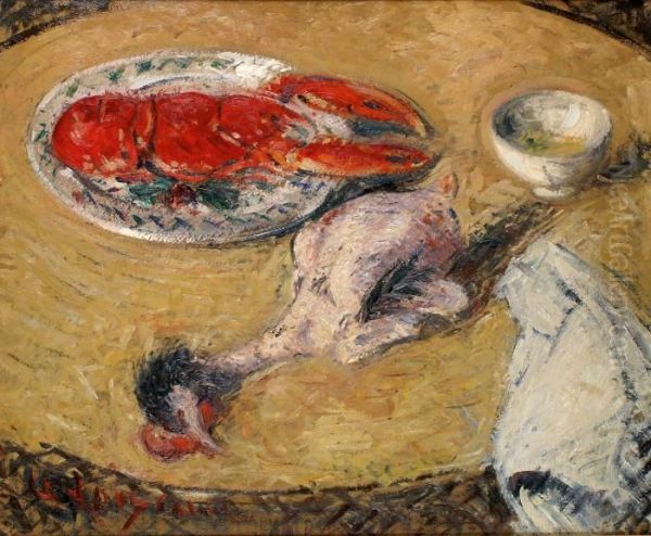 Nature Morte Au Homard Oil Painting by Gustave Loiseau