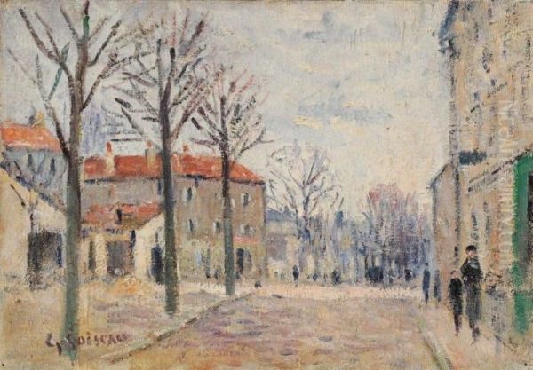 Rue De Village Animee Oil Painting by Gustave Loiseau