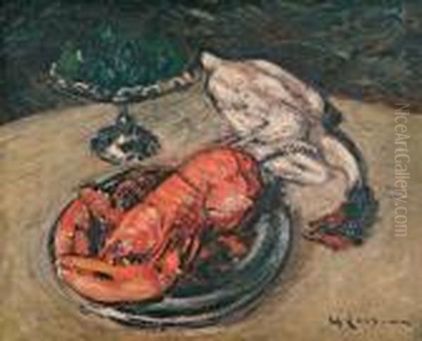 Nature Morte Au Homard Oil Painting by Gustave Loiseau