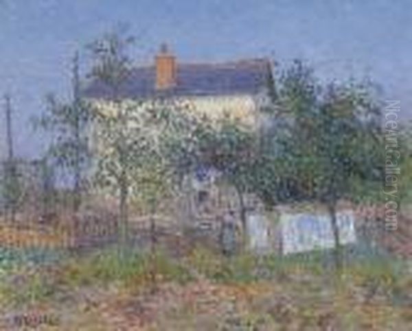 La Maison Du Garde Barriere Oil Painting by Gustave Loiseau