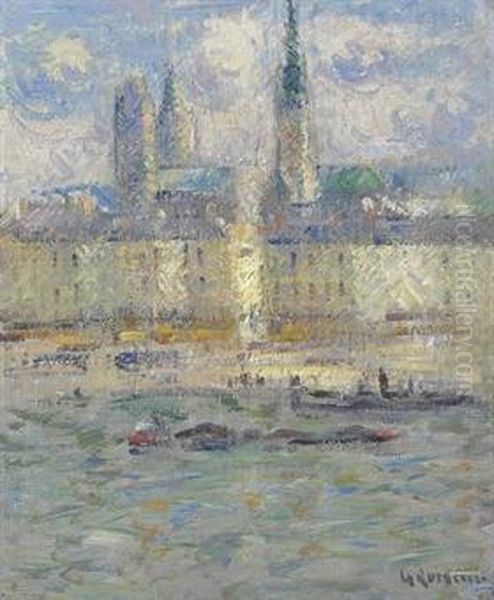 Le Cathedrale De Rouen Oil Painting by Gustave Loiseau