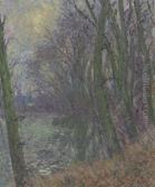 La Mare En Hiver Oil Painting by Gustave Loiseau