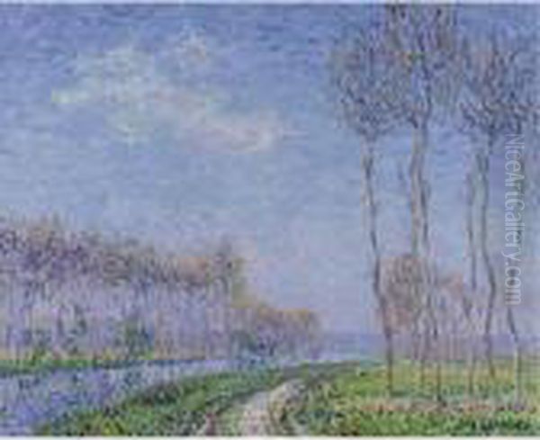 Arbres Au Bord De Riviere Oil Painting by Gustave Loiseau