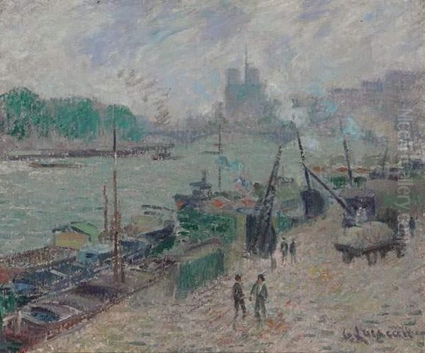 Le Quai Henri Iv A Paris Oil Painting by Gustave Loiseau