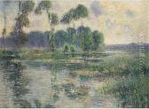 Bords De L'eure, Saint-cyr-du-vaudreuil Oil Painting by Gustave Loiseau