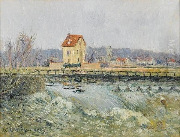 Barrage A Pontoise Oil Painting by Gustave Loiseau