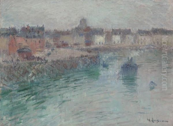 L'avant-port De Dieppe Oil Painting by Gustave Loiseau