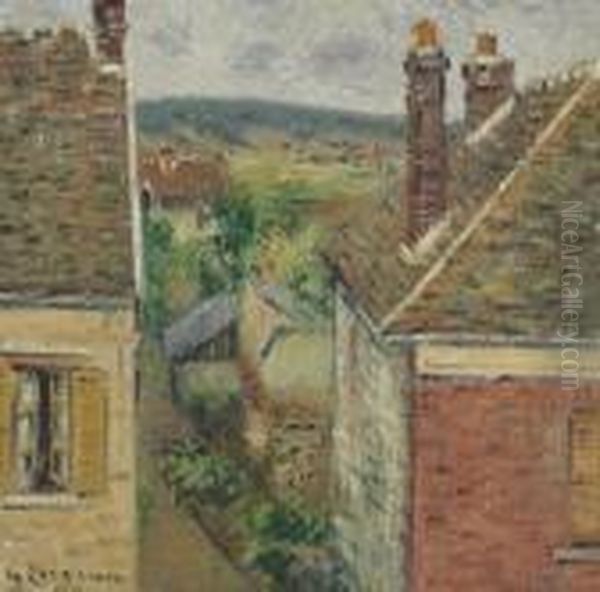 Toits De Maison En Normandie Oil Painting by Gustave Loiseau