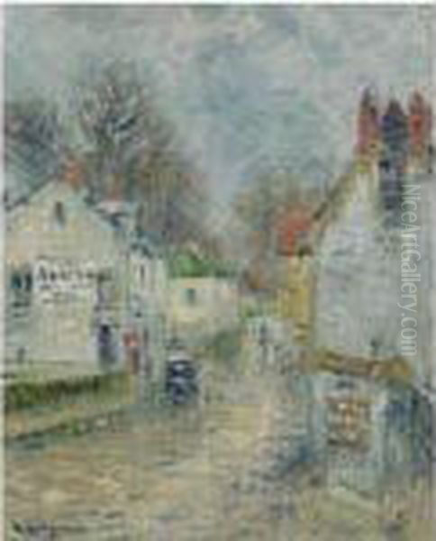 Rue De Pontoise Oil Painting by Gustave Loiseau