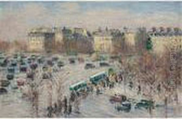 Place De L'etoile Oil Painting by Gustave Loiseau