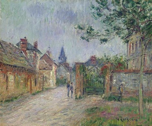 Scene De Village Oil Painting by Gustave Loiseau