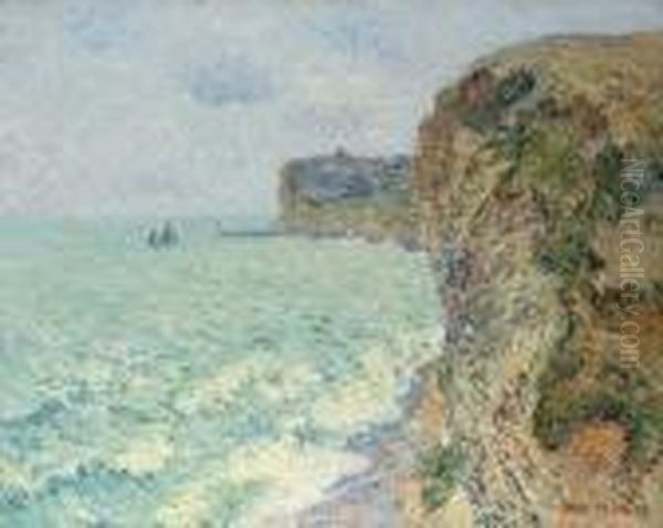 Les Falaises De Grainval Pres De Fecamp Oil Painting by Gustave Loiseau