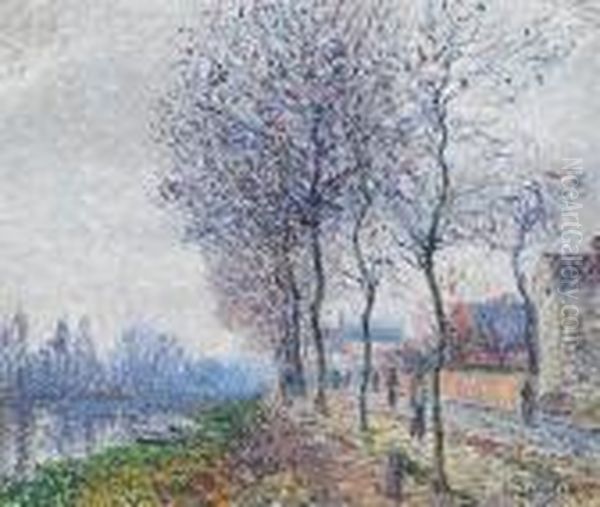 L'oise A Pontoise Oil Painting by Gustave Loiseau