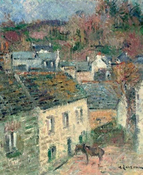 Maisons A Pont-aven (finistere) by Gustave Loiseau