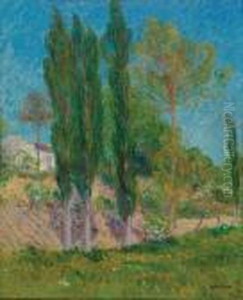  Paysage Aux Trois Peupliers  Oil Painting by Gustave Loiseau