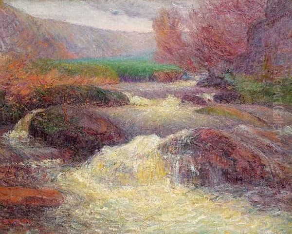 Le Torrent, Environs De Pont Aven, 1891 Ou 1901 Oil Painting by Gustave Loiseau