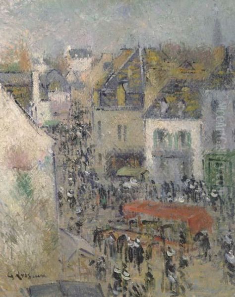 Rue A Pont-aven Oil Painting by Gustave Loiseau