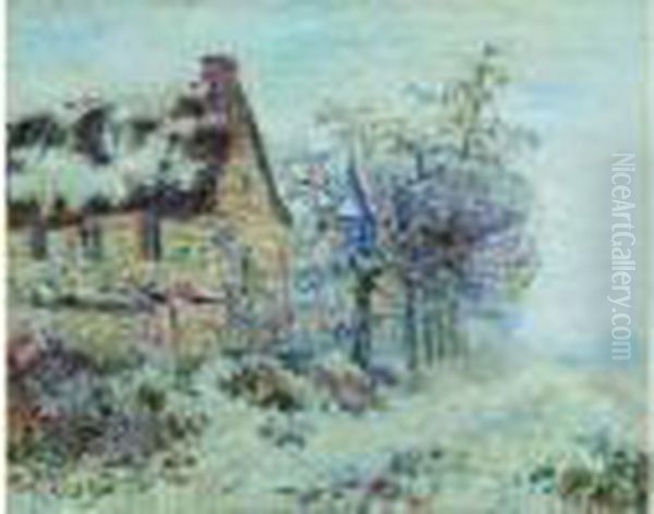  Maisons Et Arbres Sous La Neige, 1901  Oil Painting by Gustave Loiseau