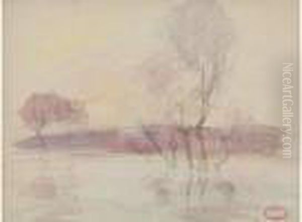  Les Inondations Au Crepuscule  Oil Painting by Gustave Loiseau