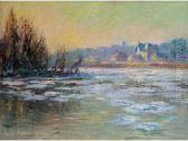 Les Glacons Sur L'oise Oil Painting by Gustave Loiseau