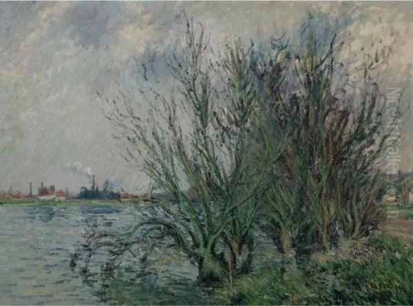 Saules, Bords De L'oise Oil Painting by Gustave Loiseau