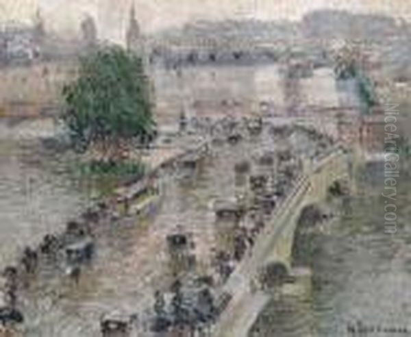 Pont Corneille, Rouen Oil Painting by Gustave Loiseau