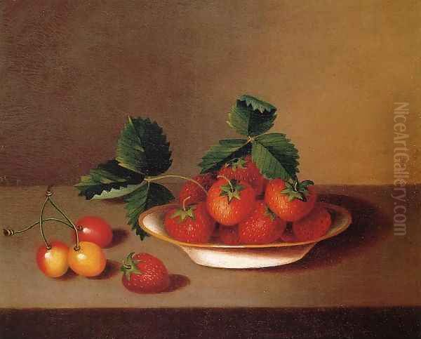 Strawberries and Cherries Oil Painting by Margaretta Angelica Peale