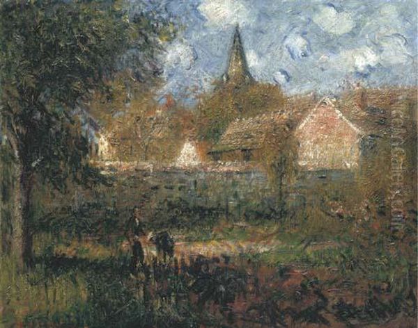 Le Jardin Du Voisin Oil Painting by Gustave Loiseau