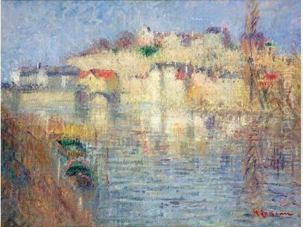 L'oise A Pontoise, Circa 1928-1929 Oil Painting by Gustave Loiseau