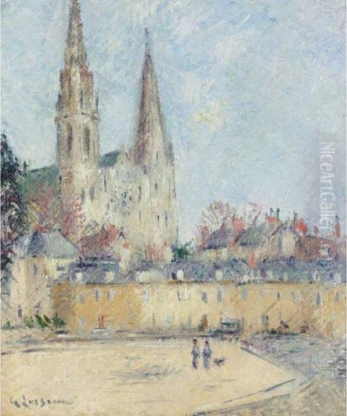 Cathedrale De Chartres Oil Painting by Gustave Loiseau