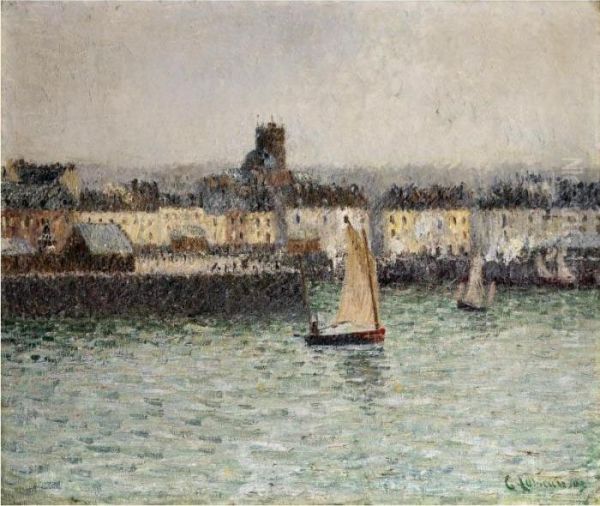 Le Port De Dieppe Oil Painting by Gustave Loiseau