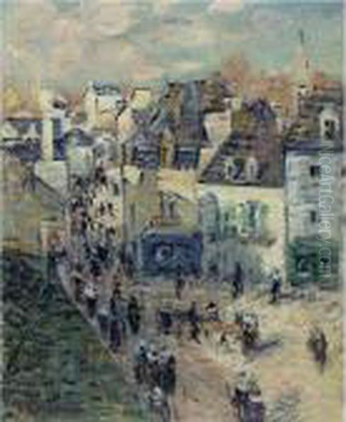 Jour De Foire A Pont-aven Oil Painting by Gustave Loiseau