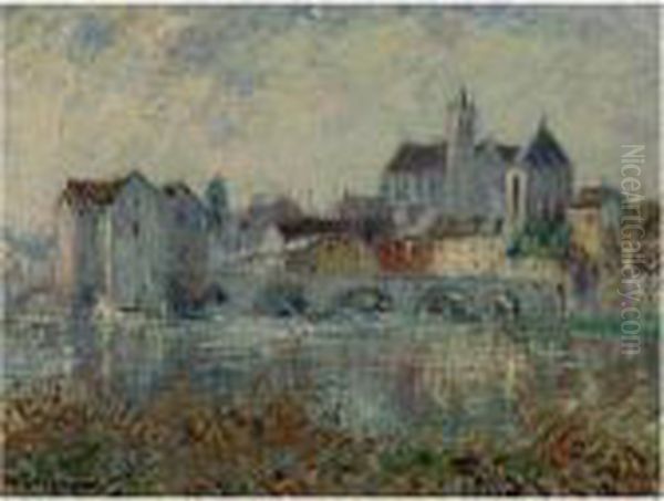 Moret Sur Loing Oil Painting by Gustave Loiseau