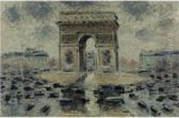 La Place De L'etoile Oil Painting by Gustave Loiseau