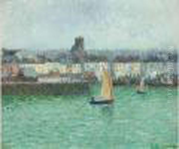 Le Port De Dieppe Oil Painting by Gustave Loiseau