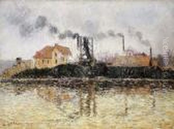 L'usine Au Bord De L'oise Oil Painting by Gustave Loiseau